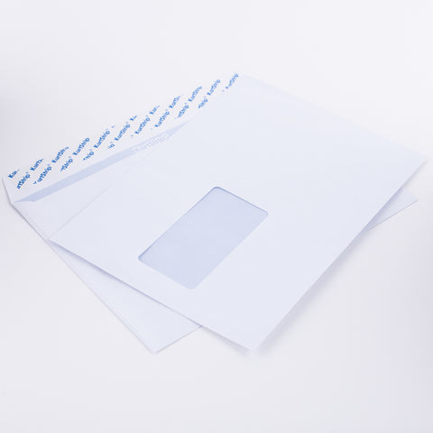 Briefumschlag mit Fenster weiß DIN C5 162x229mm 80g/m² haftklebend (1449E)