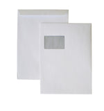 Versandtaschen C4 mit Fenster Weiß (229x324 mm) 100g/m² haftklebend (163145E)