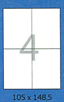 Etiketten - 4 St. pro A4 Blatt - Weiß(40105148)