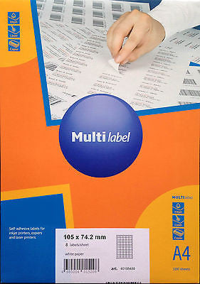 Etiketten - 8 St. pro A4 Blatt - Weiß(40105742)