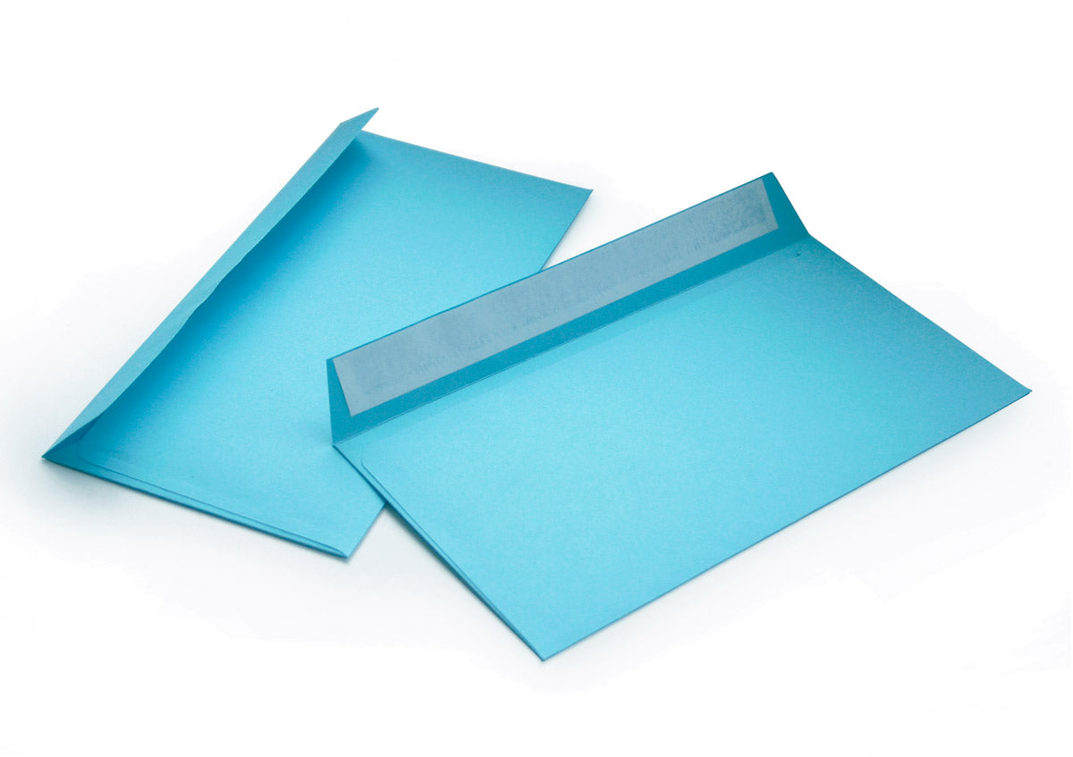 Briefumschlag mit Fenster (blau) DIN lang 114x229mm 120g/m² haftklebend (209AF)