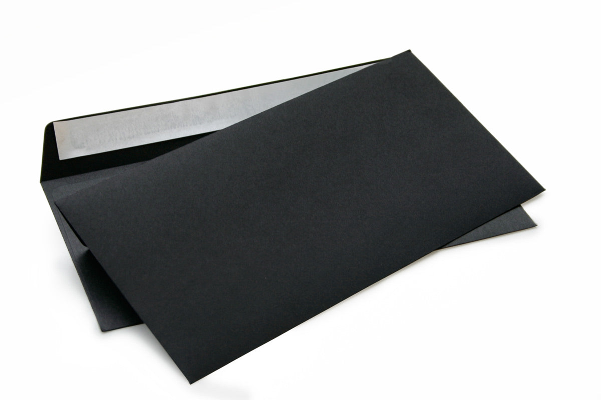 Briefumschlag ohne Fenster (Schwarz) DIN lang 114x229mm 120g/m² haftklebend (214A)