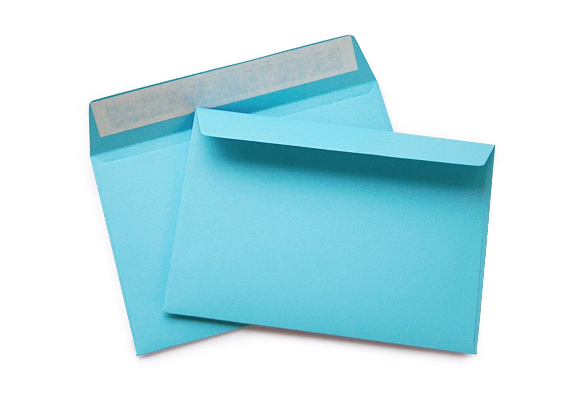Briefumschlag mit Fenster (blau) DIN C6 114x162 mm 120g/m² haftklebend (509AF)