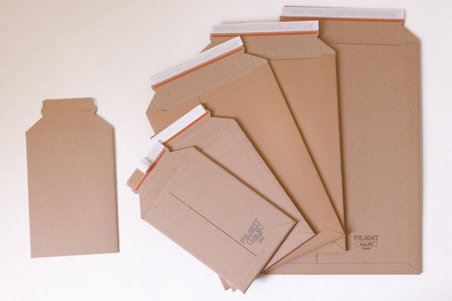 Premium Versandtaschen aus Wellpappe Testliner