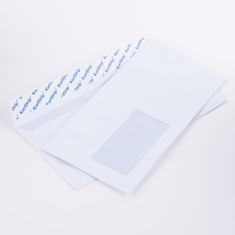 Briefumschlag DIN lang mit Fenster weiß 80g/m² selbstklebend (125638E)