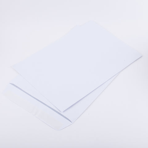 Versandtasche weiß ohne Fenster  DIN B4 250x353mm 100g/m² haftklebend (160106)
