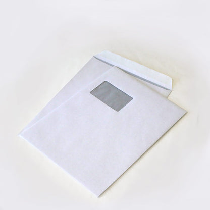 Versandtaschen C4 mit Fenster Weiß (229x324 mm) 100g/m² haftklebend (163145E)