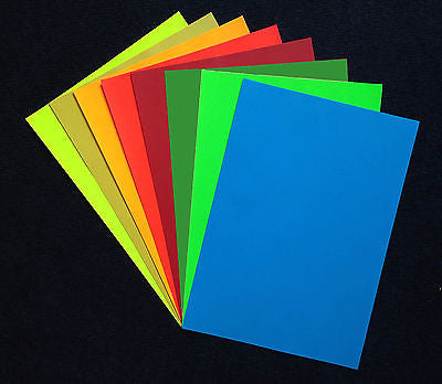 Selbstklebende Etiketten in verschiedenen Farben, Format A4