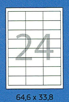 Etiketten - 24 St. pro A4 Blatt - Weiß(40646338)