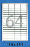 Etiketten - 64 St. pro A4 Blatt - Weiß(40485169)