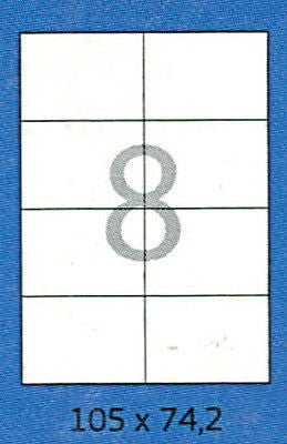 Etiketten - 8 St. pro A4 Blatt - Weiß(40105742)