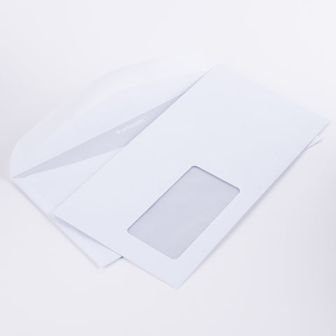 Briefumschlag DIN Lang mit Fenster (114x229 mm) weiß, für Kuvertiermaschine geeignet (2063330E)