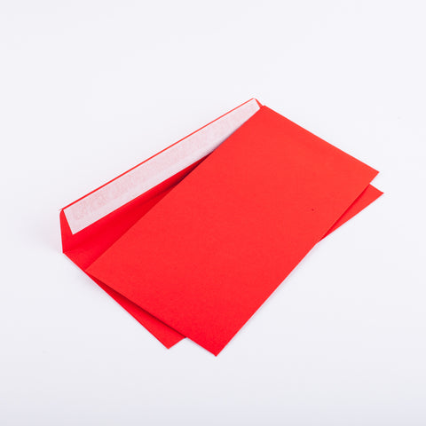 Briefumschlag ohne Fenster (Rot) DIN lang 114x229mm 120g/m² haftklebend (206A)