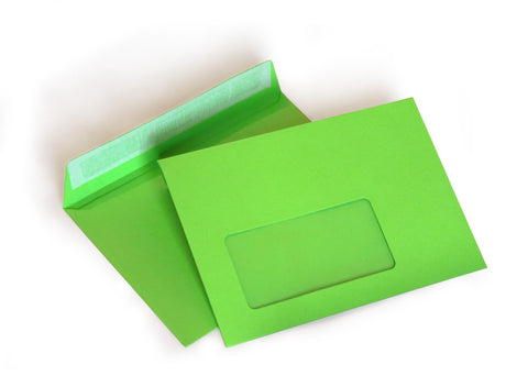 Briefumschlag mit Fenster (grün) DIN C6 114x162 mm 120g/m² haftklebend (508AF)