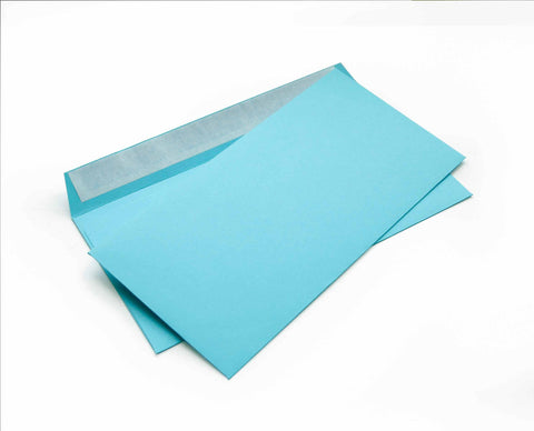 Briefumschlag ohne Fenster (blau) DIN lang 114x229mm 120g/m² haftklebend (209A)