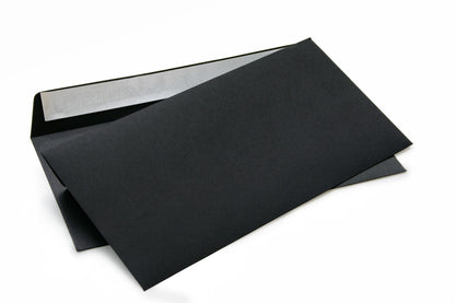 Briefumschlag ohne Fenster (Schwarz) DIN lang 114x229mm 120g/m² haftklebend (214A)