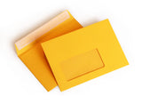 Briefumschlag mit Fenster (gelb) DIN C6 114x162mm  120g/m² haftklebend (504AF)
