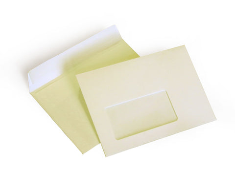 Briefumschlag mit Fenster (elfenbein) DIN C6 114x162 mm 120g/m²haftklebend (5120AF)