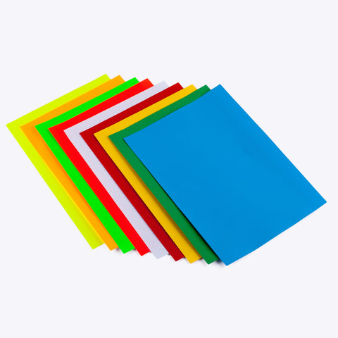 9 - Farben Set Etiketten Selbstklebendes Farbpapier Multicut Vellum in A4 Format