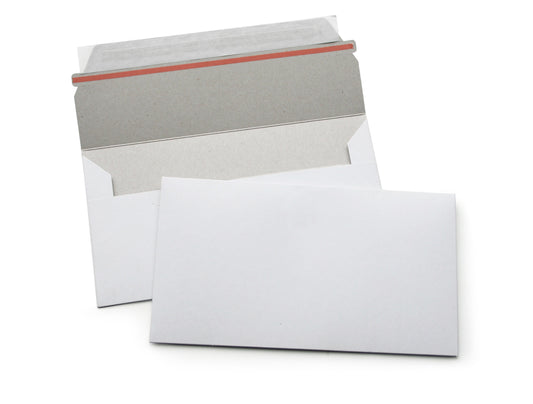 Medienversandverpackung weiß Vollpappe (PS.091) Din Lang ohne Fenster für CD und Brief