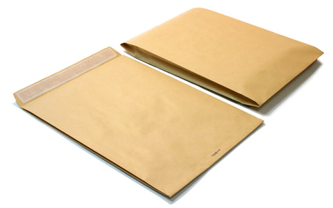 Faltentaschen braun ohne Fenster haftklebend DIN E4 120g/m² Seitenfalte haftklebend (655269)