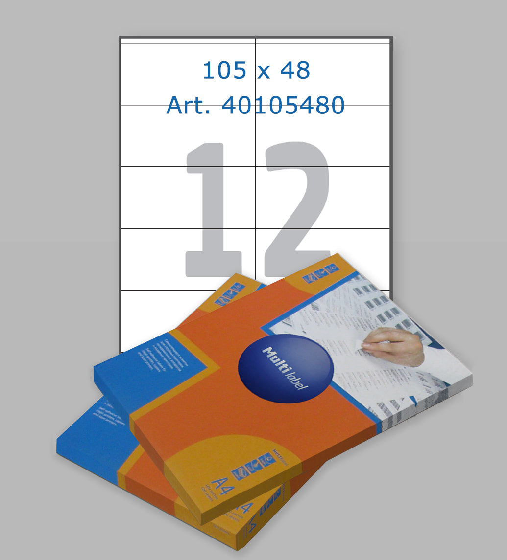 Etiketten - 12 St. pro A4 Blatt - Weiß(40105480)