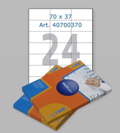 Etiketten - 24 St. pro A4 Blatt - Weiß(40700370)
