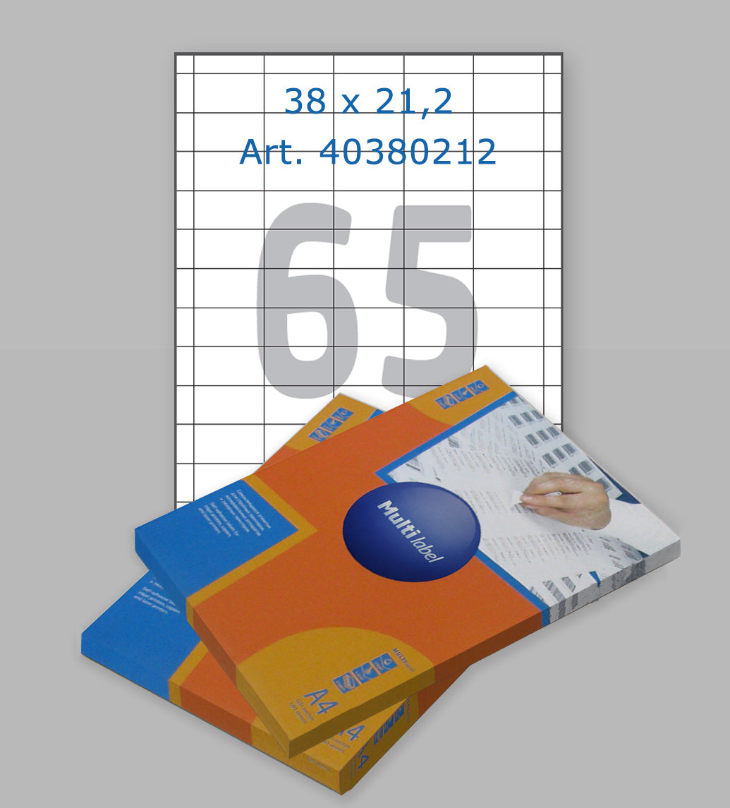 Etiketten - 65 St. pro A4 Blatt - Weiß(4052597)